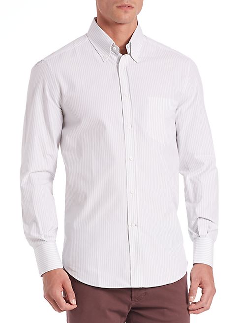 Brunello Cucinelli - Striped Long Sleeve Shirt