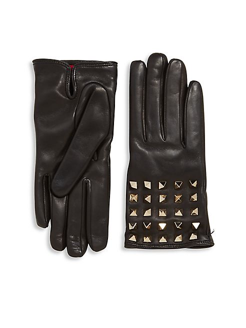 Valentino - All Over Studs Leather Gloves