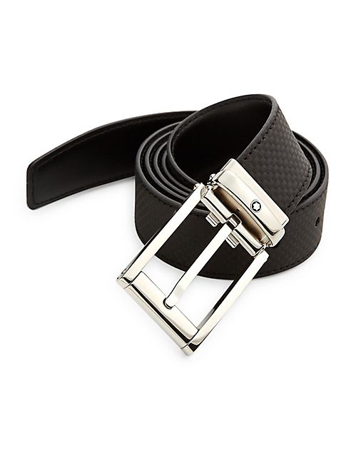 Montblanc - Silvertone Buckle Leather Belt