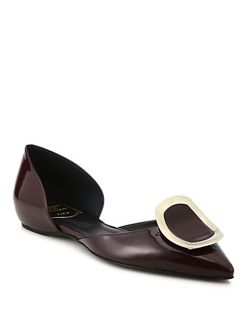 Roger Vivier - Sexy Choc Patent Leather D'Orsay Flats