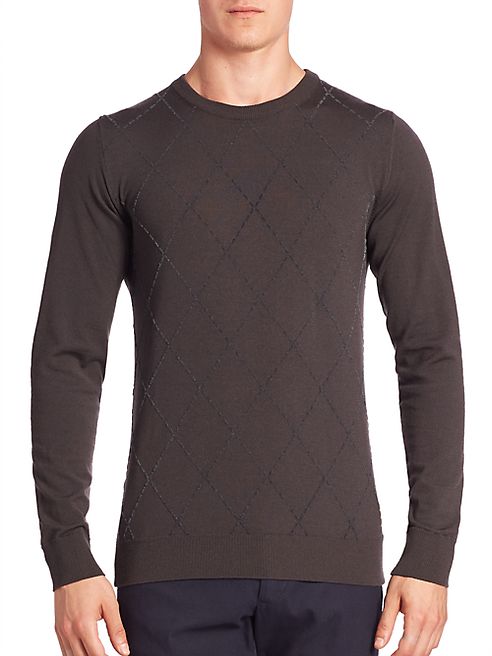 Giorgio Armani - Diamond-Flocked Crewneck Sweater