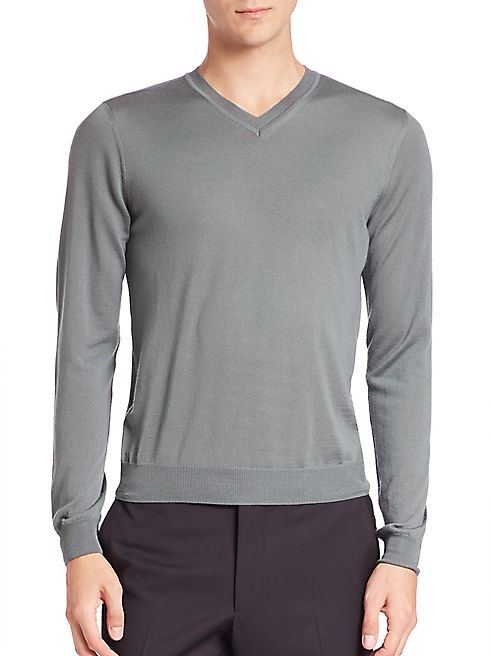 Giorgio Armani - V-Neck Cotton Sweater