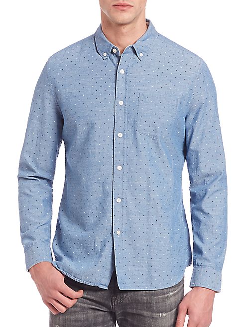 AG - Grady Dot-Print Button-Down Shirt