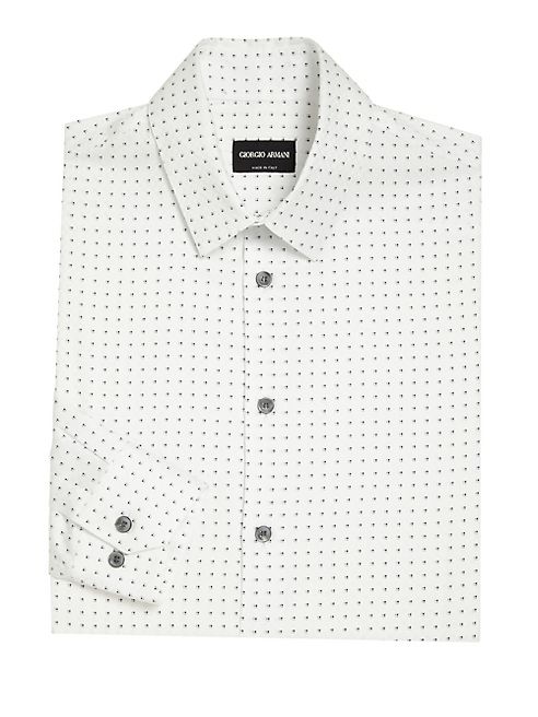 Giorgio Armani - Regular-Fit Printed Dress Shirt