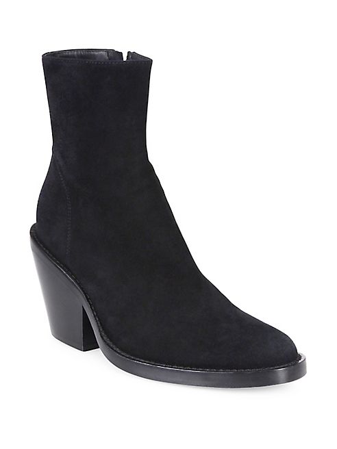 Ann Demeulemeester - Basic Suede Block Heel Booties