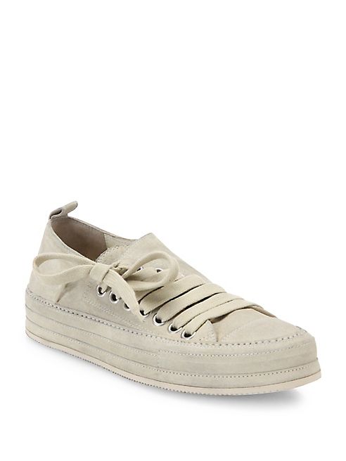 Ann Demeulemeester - Side-Lace Suede Sneakers