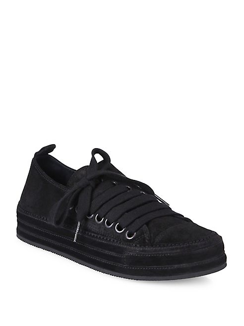 Ann Demeulemeester - Side-Lace Suede Sneakers