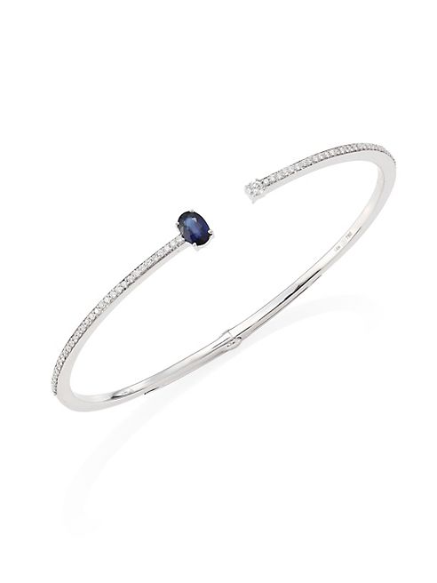 Hueb - Spectrum Diamond & Blue Sapphire Open Bangle