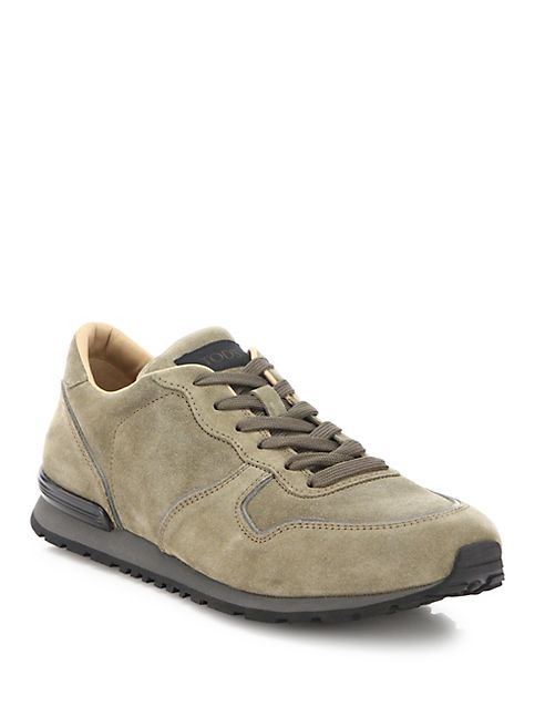 Tod's - Suede Lace-Up Sneakers