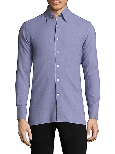 Canali - Textured Button-Down Shirt