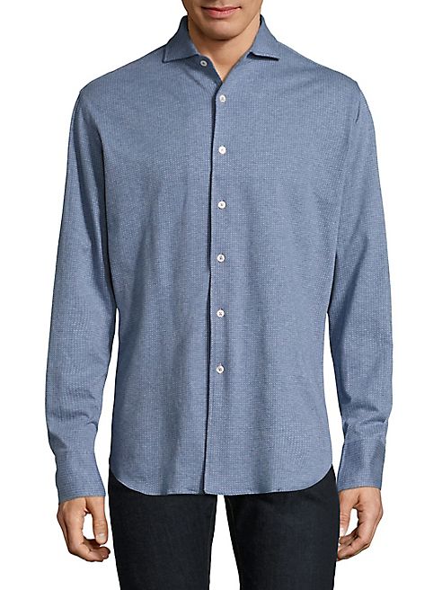 Canali - Pindot Jersey Shirt