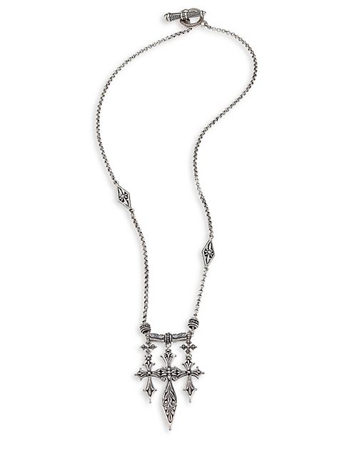 Konstantino - Penelope Triple Cross Sterling Silver Pendant Necklace