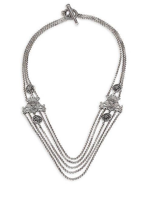 Konstantino - Penelope Sterling Silver Multi-Row Station Necklace