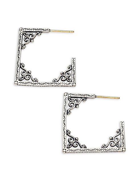 Konstantino - Penelope Sterling Silver Window Hoop Earrings