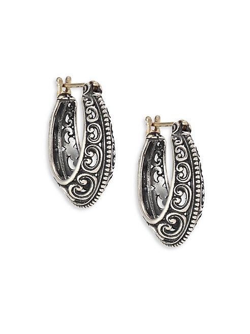 Konstantino - Penelope Sterling Silver Filigree Hoop Earrings/1