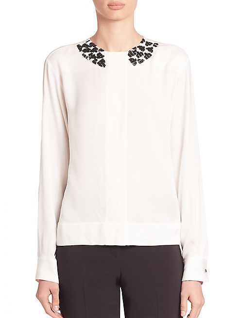 Piazza Sempione - Embellished Long-Sleeve Blouse