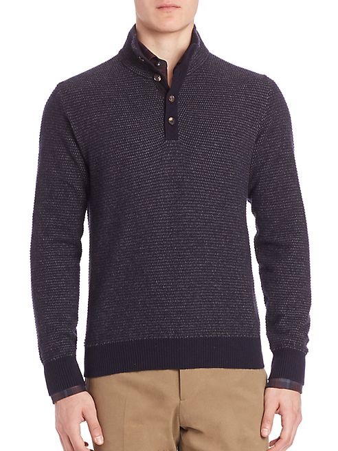 Luciano Barbera - Cashmere Long Sleeve Ribbed Sweater