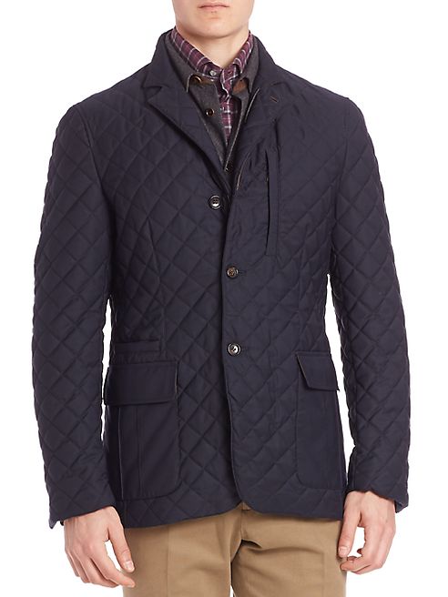 Luciano Barbera - Quilted Wool-Blend Jacket