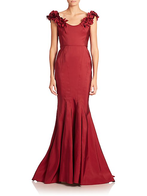 Marchesa - Off-The-Shoulder Fishtail Gown