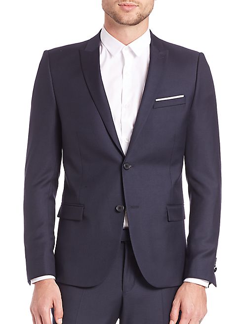 The Kooples - Single-Breasted Wool Blend Blazer