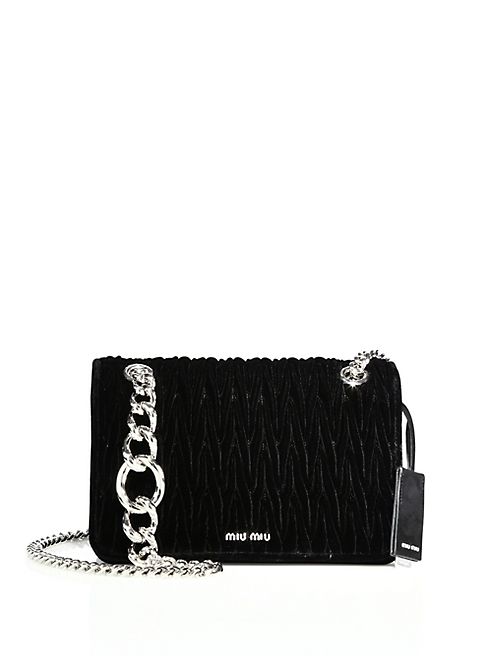 Miu Miu - Club Medium Matelassé Velvet Crossbody Bag