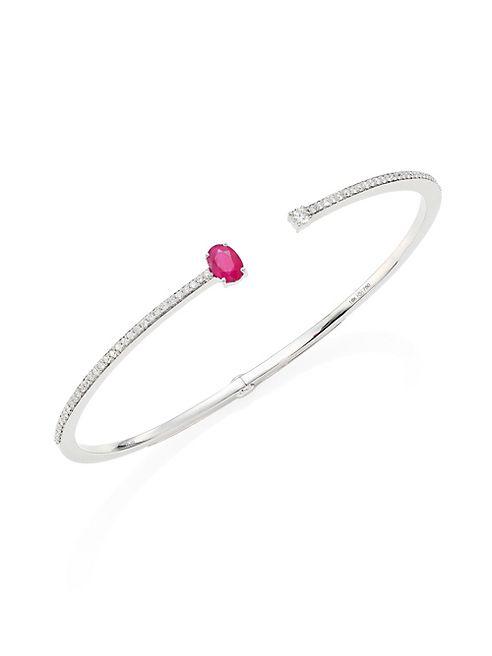 Hueb - Spectrum Diamond & Ruby Open Bangle