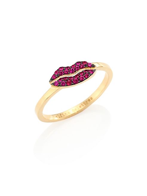 Delfina Delettrez - Kiss Me Ruby & 18K Yellow Gold Ring