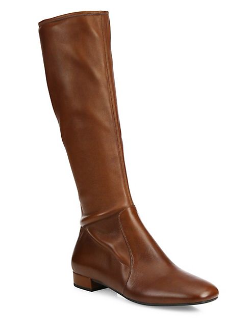 Prada - Tall Stretch-Leather Boots