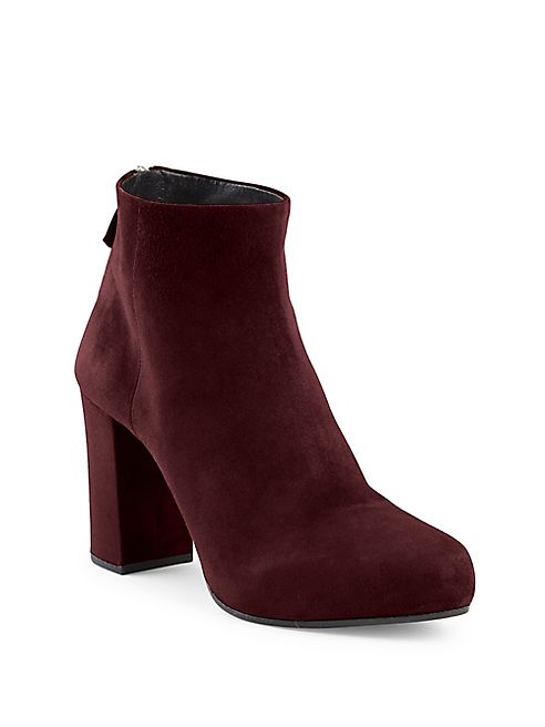 Prada - Suede Block Heel Booties