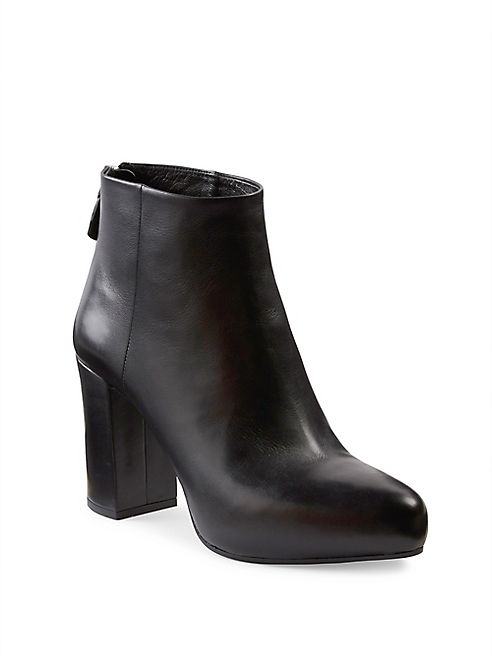 Prada - Leather Block Heel Booties