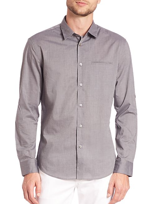 John Varvatos - Adjustable Sleeve Slim Fit Shirt