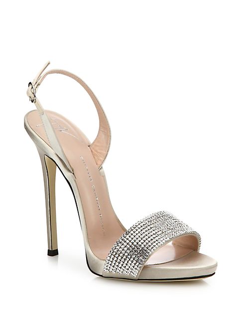 Giuseppe Zanotti - Crystal-Embellished Suede Slingbacks