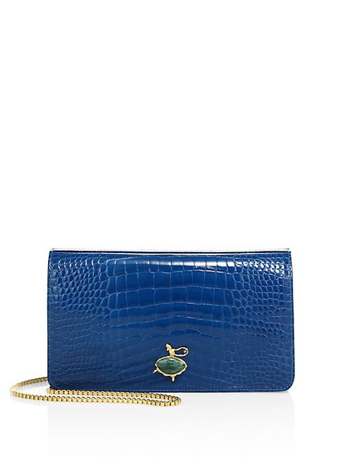 Ethan K - Robyn Crocodile Chain Crossbody Bag