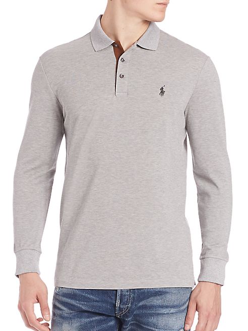 Polo Ralph Lauren - Heathered Cotton Blend Polo Tee