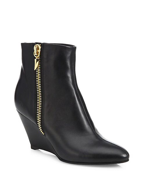 Giuseppe Zanotti - Leather Wedge Booties