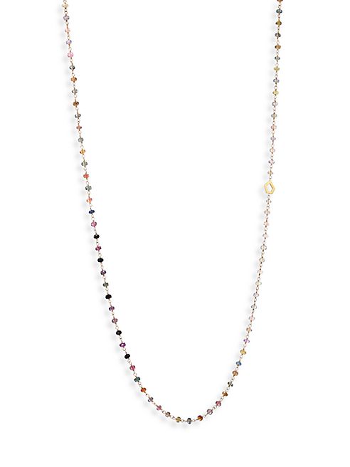 Ron Hami - Multicolor Sapphire & 18K Yellow Gold Beaded Strand Necklace