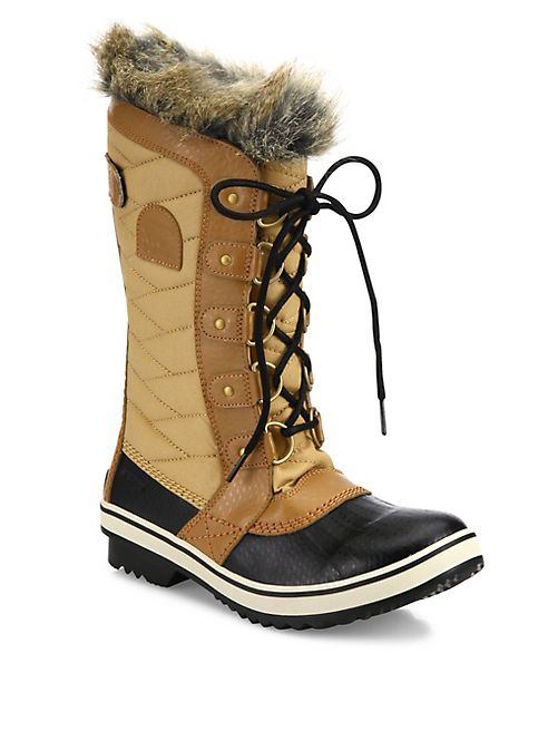 Sorel - Tofino II Coated Canvas & Faux Fur Winter Boots