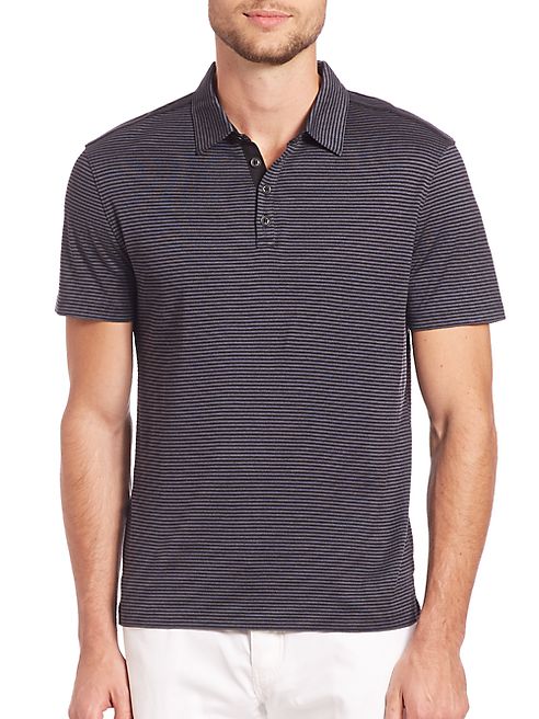 John Varvatos - Hampton Striped Silk Blend Polo