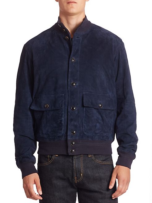 Polo Ralph Lauren - Modern-Fit Suede Baseball Jacket