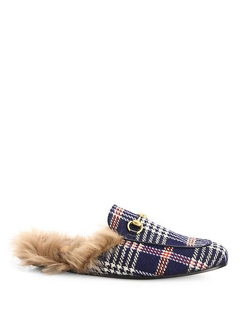 Gucci - Princetown Fur-Lined Slippers