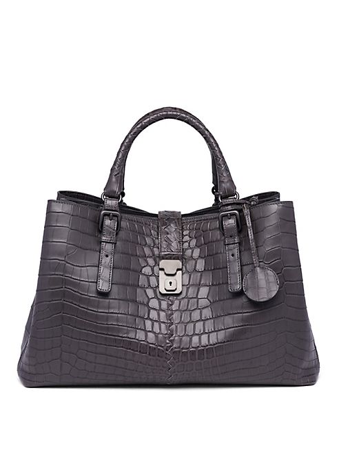 Bottega Veneta - Roma Medium Soft Crocodile Satchel