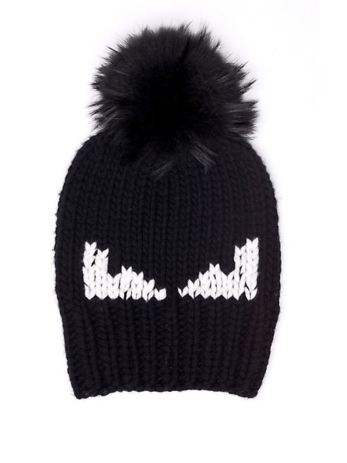 Fendi - Monster Fur-Pom Wool Hat