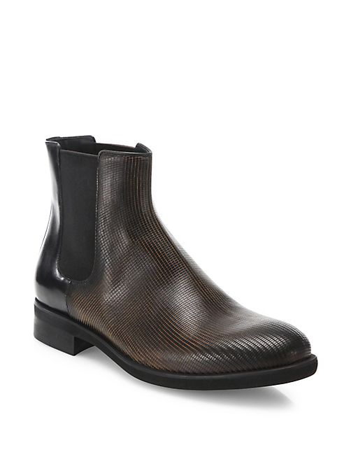 A. Testoni - Laser-Cut Chelsea Boots