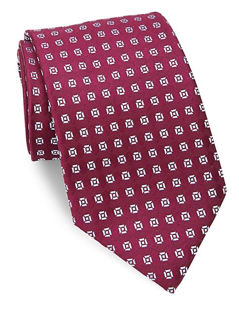 Charvet - Abstract Floral Silk Tie