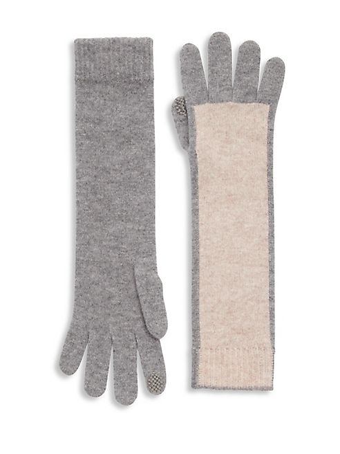 Saks Fifth Avenue Collection - Bicolor Cashmere Gloves