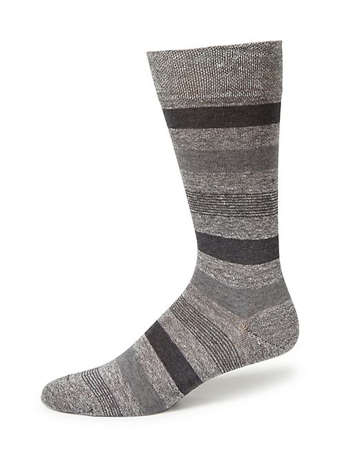 Marcoliani - Striped Flannel Dress Socks