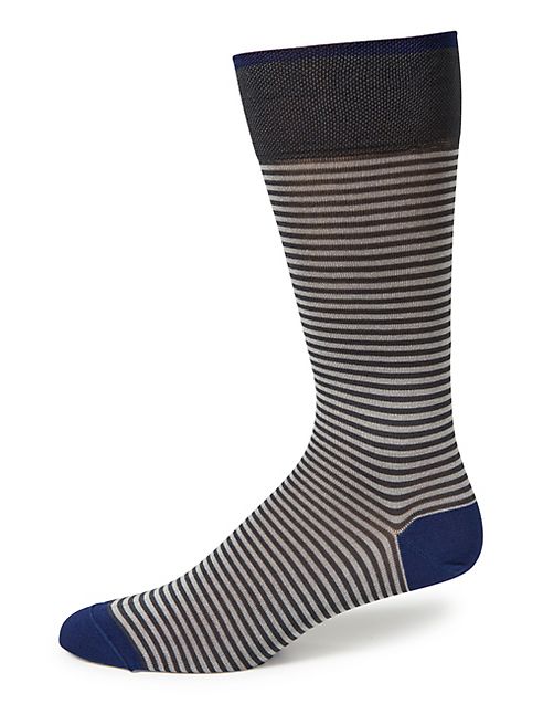 Marcoliani - Striped Cotton Blend Socks