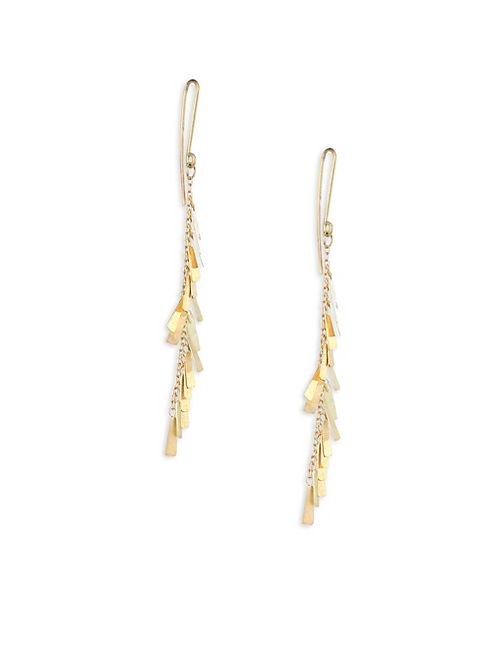 Sia Taylor - Fringe 18K Yellow Gold Drop Earrings