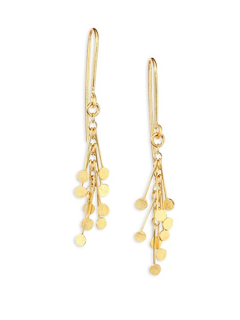 Sia Taylor - Dots 18K Yellow Gold Drop Earrings