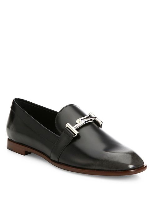 Tod's - Double T Leather Loafers